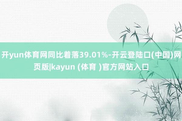 开yun体育网同比着落39.01%-开云登陆口(中国)网页版|kayun (体育 )官方网站入口